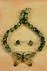 Agate necklace with Butterfly Pendant
